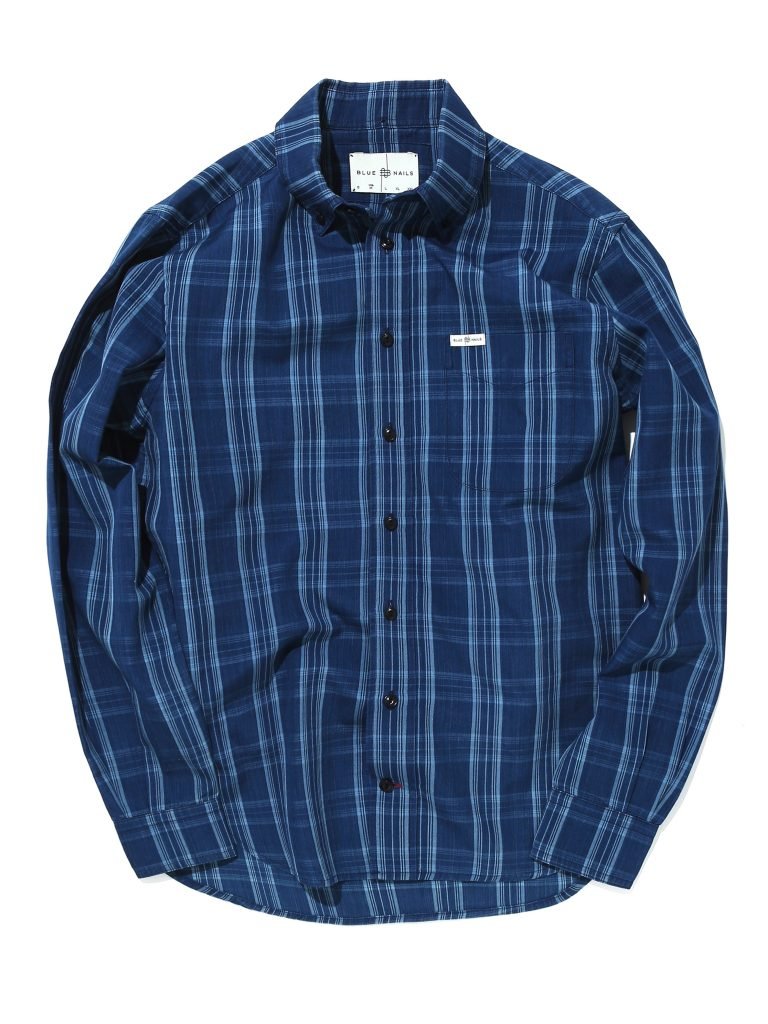 dark blue button down