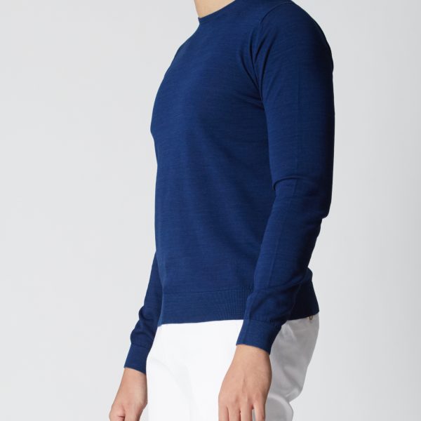 BN Natural Blue Crew Neck Fine Gauge Sweater Long Sleeve (Dark Blue) BN Natural Blue Crew Neck Fine Gauge Sweater Long Sleeve (Dark Blue)