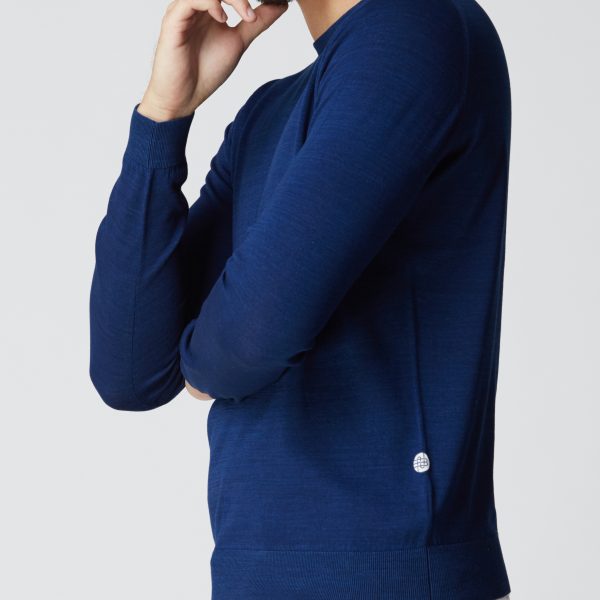 BN Natural Blue Crew Neck Fine Gauge Sweater Long Sleeve (Dark Blue) BN Natural Blue Crew Neck Fine Gauge Sweater Long Sleeve (Dark Blue)