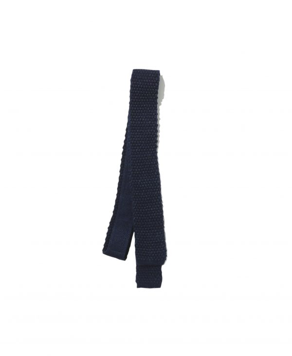 BN Natural Blue Knit Necktie (Dark Blue)